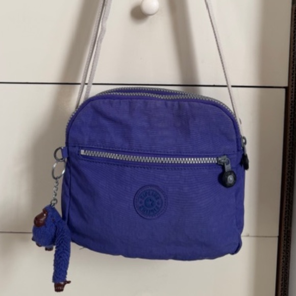 Kipling Purple 3 Compartments Small Crossbody Bag With Adjustable Strap - Picture 3 of 14